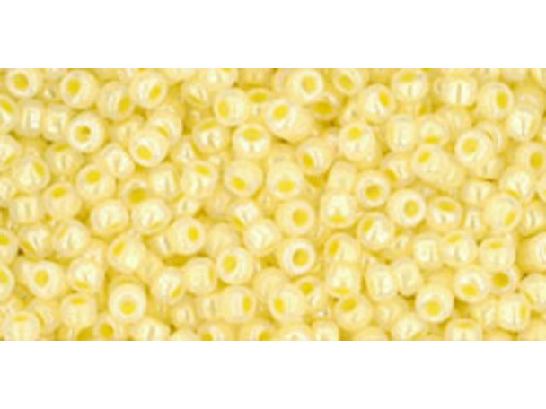 TOHO Glass Seed Bead, Size 11, 2.1mm, Ceylon Lemon Chiffon (Tube)
