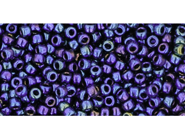 TOHO Glass Seed Bead, Size 11, 2.1mm, Metallic Cosmos (Tube)