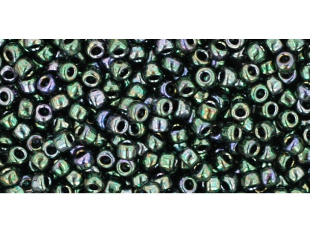 TOHO Glass Seed Bead, Size 11, 2.1mm, Metallic Moss (Tube)