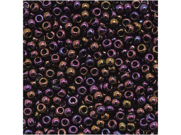 TOHO Glass Seed Bead, Size 11, 2.1mm, Metallic Iris - Purple (Tube)