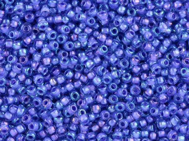 TOHO Glass Seed Bead, Size 11, 2.1mm, Inside-Color Lt Sapphire/Opaque Purple-Lined (Tube) TOHO Glass Seed Bead, Size 11, 2.1mm, Inside-Color Lt Sapphire/Opaque Purple-Lined (Tube)