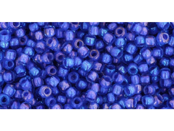 TOHO Glass Seed Bead, Size 11, 2.1mm, Inside-Color Lt Sapphire/Opaque Purple-Lined (Tube) TOHO Glass Seed Bead, Size 11, 2.1mm, Inside-Color Lt Sapphire/Opaque Purple-Lined (Tube)
