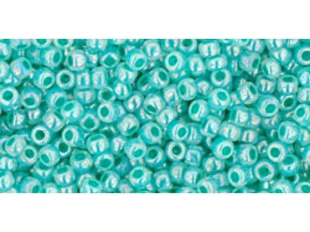 TOHO Glass Seed Bead, Size 11, 2.1mm, Ceylon Lt Sea Green (Tube)