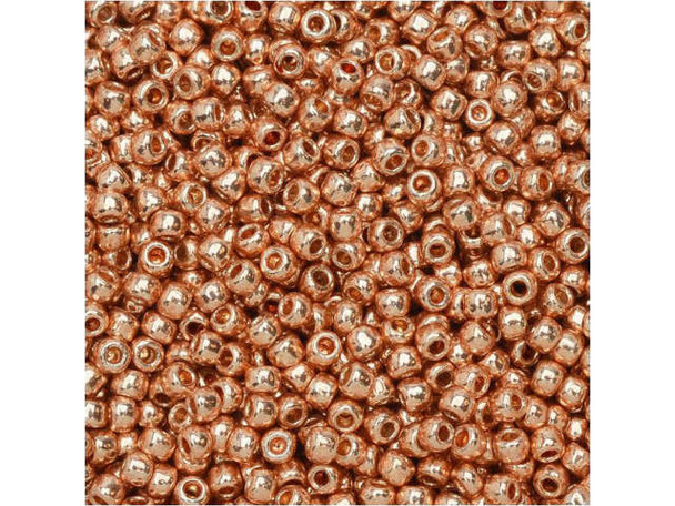 TOHO Glass Seed Bead, Size 11, 2.1mm, PermaFinish - Galvanized Rose Gold (Tube) TOHO Glass Seed Bead, Size 11, 2.1mm, PermaFinish - Galvanized Rose Gold (Tube)