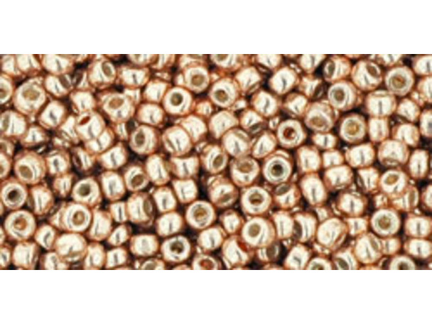 TOHO Glass Seed Bead, Size 11, 2.1mm, PermaFinish - Galvanized Rose Gold (Tube) TOHO Glass Seed Bead, Size 11, 2.1mm, PermaFinish - Galvanized Rose Gold (Tube)