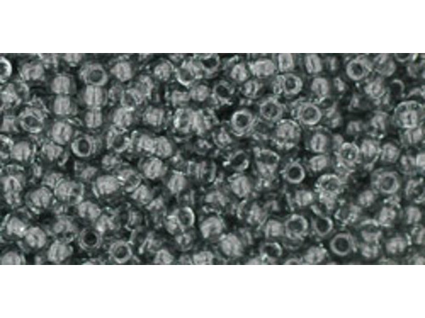 TOHO Glass Seed Bead, Size 11, 2.1mm, Transparent Gray (Tube)