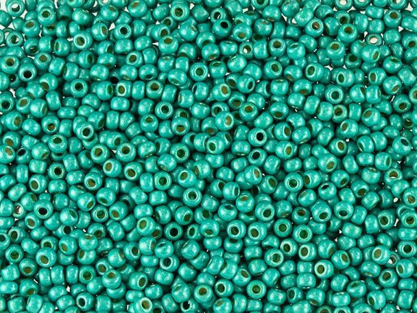 TOHO Glass Seed Bead, Size 11, 2.1mm, PermaFinish - Frosted Galvanized Turquoise (Tube) TOHO Glass Seed Bead, Size 11, 2.1mm, PermaFinish - Frosted Galvanized Turquoise (Tube)
