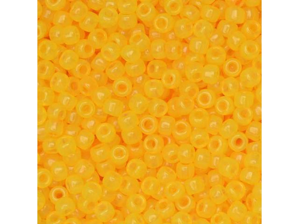 TOHO Glass Seed Bead, Size 11, 2.1mm, HYBRID ColorTrends: Milky - Primrose Yellow (Tube)