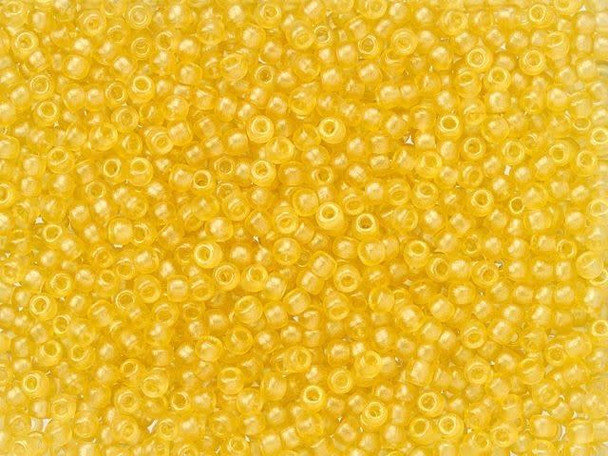 TOHO Glass Seed Bead, Size 11, 2.1mm, HYBRID Sueded Gold Topaz (Tube)