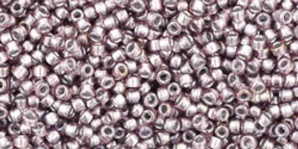 TOHO Glass Seed Bead, Size 15, 1.5mm, Silver-Lined Luster - Med Amethyst (tube)
