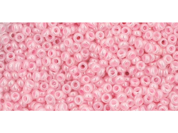 TOHO Glass Seed Bead, Size 15, 1.5mm, Ceylon Innocent Pink (Tube) TOHO Glass Seed Bead, Size 15, 1.5mm, Ceylon Innocent Pink (Tube)