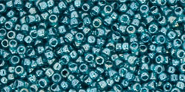 TOHO Glass Seed Bead, Size 15, 1.5mm, Transparent-Lustered Teal (tube)