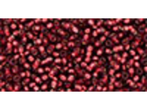 TOHO Glass Seed Bead, Size 15, 1.5mm, Silver-Lined Milky Pomegranate (Tube)
