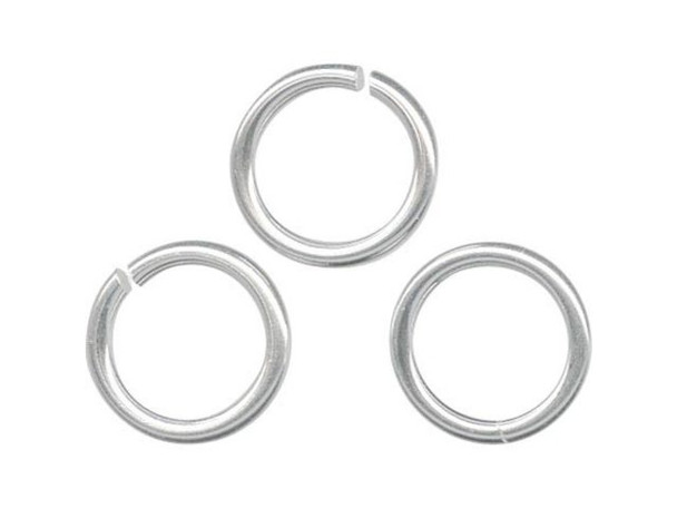 Sterling Silver Jump Ring, Round - 8mm, 18-gauge (10 Pieces)
