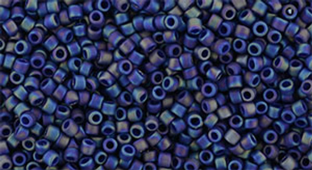 TOHO Glass Seed Bead, Size 15, 1.5mm, Semi Glazed Rainbow - Navy Blue (tube)