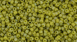 TOHO Glass Seed Bead, Size 15, 1.5mm, Semi Glazed Rainbow - Lemongrass (tube)