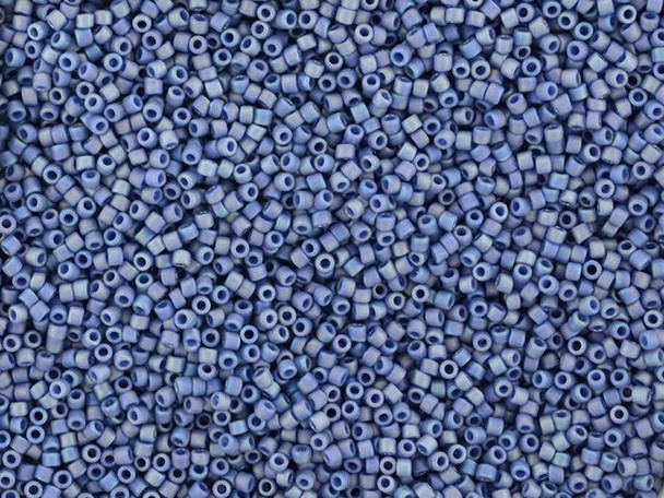 TOHO Glass Seed Bead, Size 15, 1.5mm, Semi Glazed Rainbow - Soft Blue (Tube)
