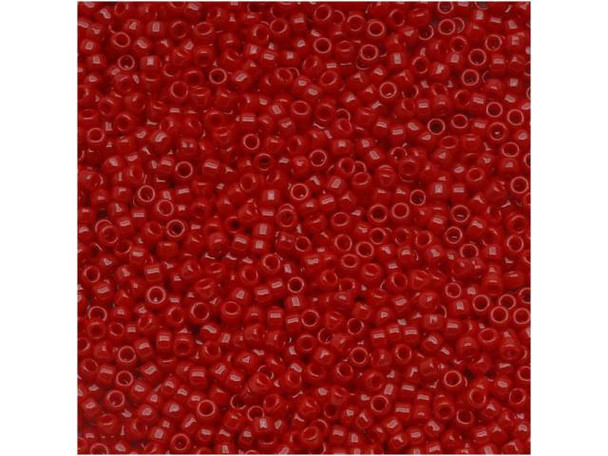 TOHO Glass Seed Bead, Size 15, 1.5mm, Opaque Pepper Red (Tube)