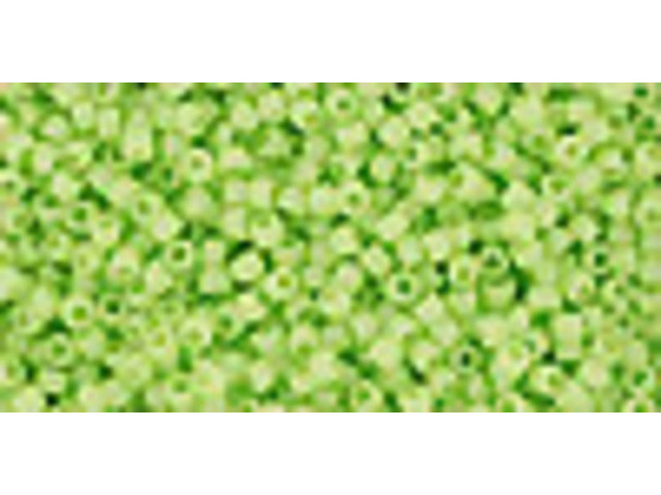 TOHO Glass Seed Bead, Size 15, 1.5mm, Opaque Sour Apple (Tube)