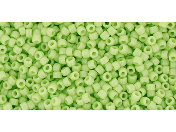 TOHO Glass Seed Bead, Size 15, 1.5mm, Opaque Sour Apple (Tube)