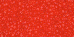 TOHO Glass Seed Bead, Size 15, 1.5mm, Transparent Lt Siam Ruby (tube)
