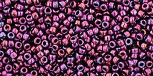 TOHO Glass Seed Bead, Size 15, 1.5mm, Higher-Metallic Dk Amethyst (tube)
