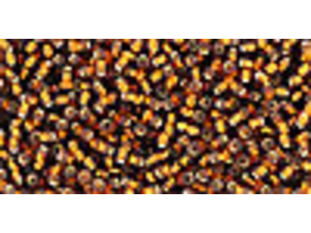 TOHO Glass Seed Bead, Size 15, 1.5mm, Silver-Lined Smoky Topaz (Tube)
