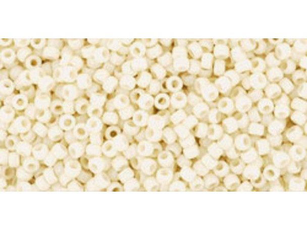 TOHO Glass Seed Bead, Size 15, 1.5mm, Opaque Lt Beige (Tube)