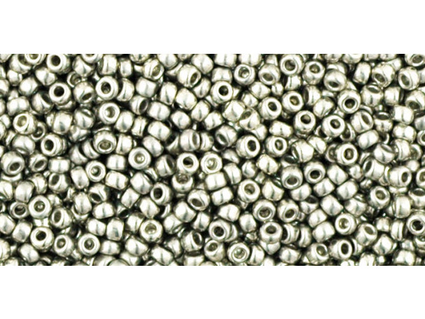TOHO Glass Seed Bead, Size 15, 1.5mm, Metallic Silver (Tube)