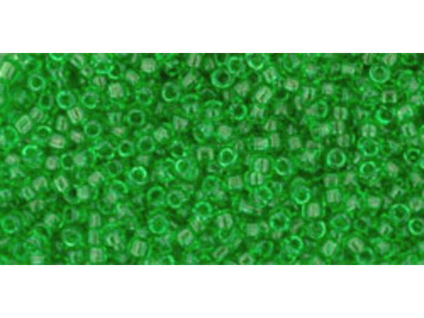 TOHO Glass Seed Bead, Size 15, 1.5mm, Transparent Peridot (Tube)