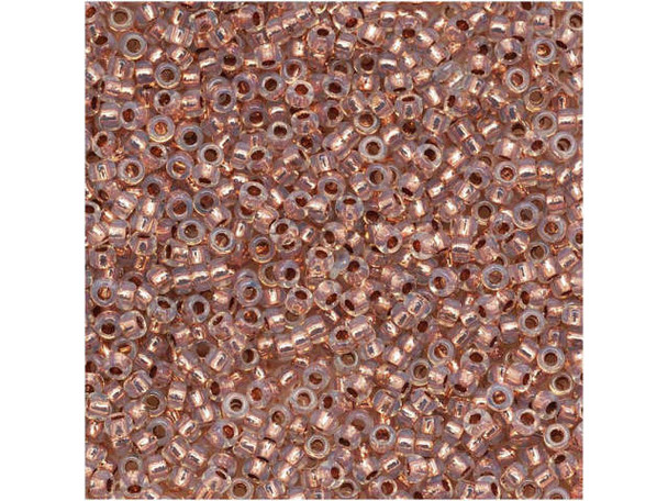 TOHO Glass Seed Bead, Size 15, 1.5mm, Copper-Lined Alabaster (Tube)