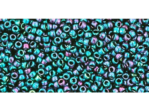 TOHO Glass Seed Bead, Size 15, 1.5mm, Higher-Metallic Dragonfly (Tube)