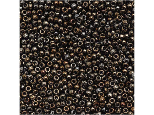 TOHO Glass Seed Bead, Size 15, 1.5mm, Metallic Iris - Brown (Tube)