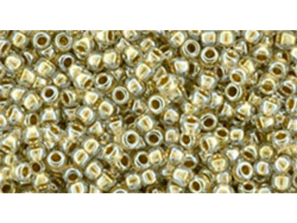 TOHO Glass Seed Bead, Size 15, 1.5mm, Gold-Lined Crystal (Tube) TOHO Glass Seed Bead, Size 15, 1.5mm, Gold-Lined Crystal (Tube)