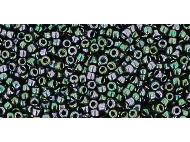 TOHO Glass Seed Bead, Size 15, 1.5mm, Metallic Moss (Tube)