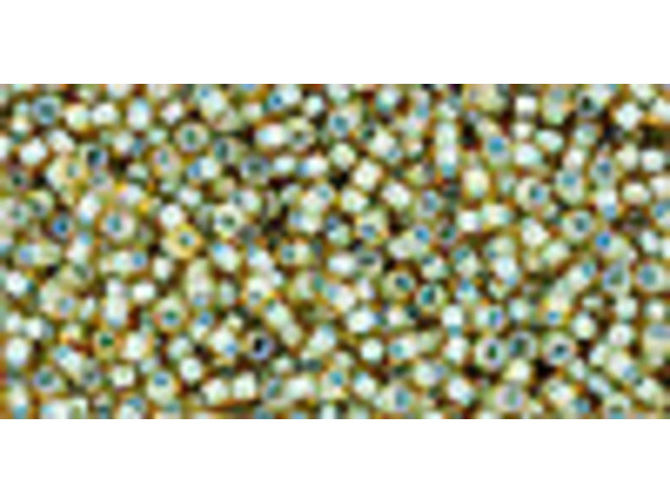 TOHO Glass Seed Bead, Size 15, 1.5mm, Inside-Color Rainbow Lt Topaz/Sea Foam-Lined (Tube) TOHO Glass Seed Bead, Size 15, 1.5mm, Inside-Color Rainbow Lt Topaz/Sea Foam-Lined (Tube)
