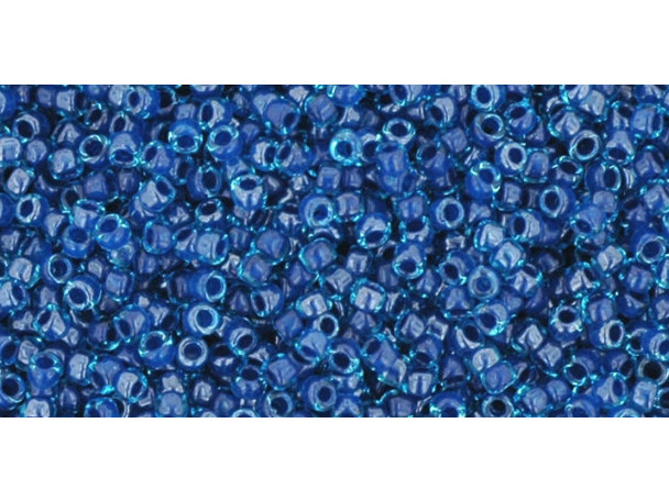 TOHO Glass Seed Bead, Size 15, 1.5mm, Inside-Color Aqua/Capri-Lined (Tube)