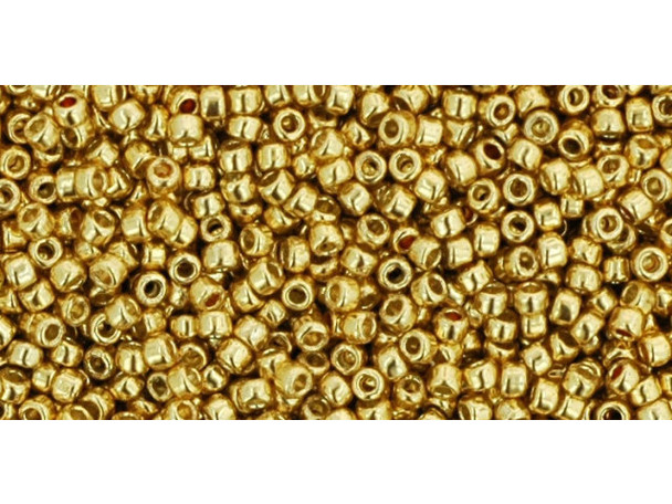 TOHO Glass Seed Bead, Size 15, 1.5mm, PermaFinish - Galvanized Starlight (Tube)