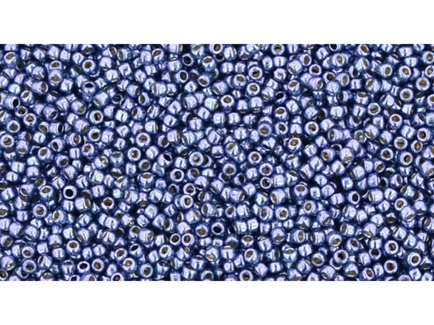 TOHO Glass Seed Bead, Size 15, 1.5mm, PermaFinish - Metallic Polaris (Tube)