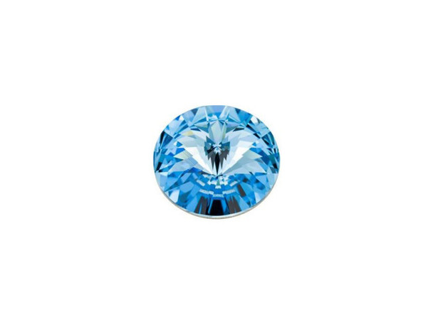 Create stunning jewelry designs with the PRESTIGE Crystal Rivoli SS47 in Aquamarine. Crafted from premium Austrian crystal, this high-quality component offers the perfect blend of elegance and sophistication. The icy blue sparkle of this Rivoli resembles the point cut of a diamond, with the addition of 16 facets in a circle that meet in the center of the stone. Its foiled backing blocks light from going through the crystal, allowing for brilliant light reflection. Use this versatile component for embellishment or as a stunning focal point in your jewelry creations. The cool and calming effect of its radiant aquamarine color evokes the soothing freshness of ocean waves, capturing the essence of summertime bliss. Transform your handmade jewelry pieces into breathtaking works of art with the PRESTIGE Crystal Rivoli SS47 in Aquamarine.