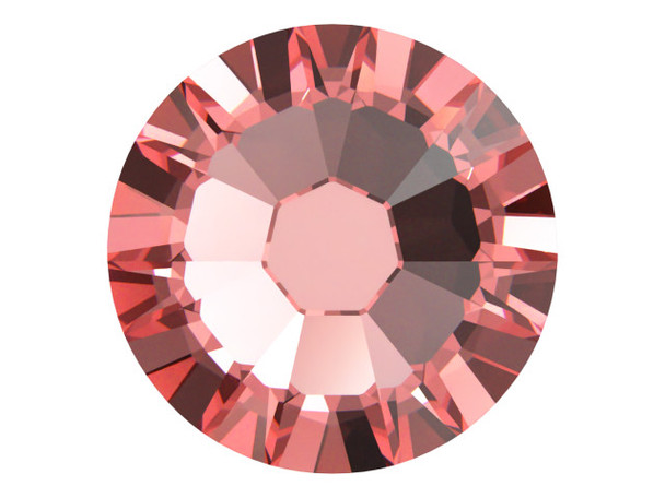 For style that's blooming with beautiful color, use this PRESTIGE Crystal Components flatback in Rose Peach for your next idea. This little rhinestone displays a lovely front surface with precise-cut facets that twinkle in the light and shower looks with a peachy pink hue. This Rose Peach color is meant to reflect a cherry blossom combined with the sweet smell of an English rose, so try it with cream and soft brown components.Sold in increments of 72