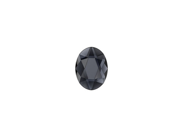 Make a sprkling statement with the PRESTIGE Crystal Components 2603 8mm oval flatback in Graphite. The unique shape of this oval-shaped faceted crystal flatback is sure to give your projects a brilliant touch. The combination of elegant shape and precise facets make this oval a beautiful work of art. This flatback features a bluish gray-black tone full of deep, shadowy sparkle.Sold in increments of 3