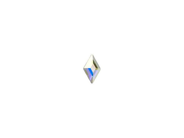 For a sparkling elegant look, try this PRESTIGE Crystal Components flatback. This flatback features a geometric diamond shape that will add energy to your designs. Use it in nail art, embed it into epoxy clay, and more. This classic shape will work well with the 2771 Kite flatbacks, the 2772 Trapeze flatbacks, and the 2400 square flatbacks to create mosaic patterns. This flatback will help you make kaleidoscope patterns anywhere. It features clear color with an iridescent finish.Sold in increments of 12