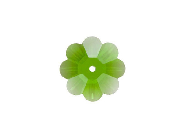 This PRESTIGE Crystal Components Margarita bead in Fern Green is a lovely addition to your designs. Made from faceted Austrian crystal, this darling flower-shaped bead features multiple petals comprised of precise-cut facets that allow it to sparkle at any angle. The simple secret of its versatility lies in the fact that its hole is in the very center, allowing for use as a as either a spacer bead or a sew-on component. This Fern Green color will give your designs a warm, vibrant green touch perfect to pair with earthly elements.Sold in increments of 12