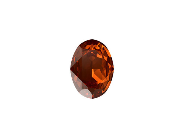 Make bright sparkle the focus of your designs with the PRESTIGE Crystal Components 4120 18 x 13mm oval fancy stone in Smoked Amber. This oval-shaped faceted Austrian crystal is sure to give your projects a brilliant touch. It has a faceted back, making it perfect for beaded bezel designs. The combination of elegant shape and precise facets make this oval a beautiful work of art. This crystal features a rich brown amber color.