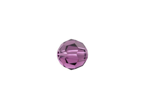 Let regal style reign in your jewelry designs using this PRESTIGE Crystal Components crystal faceted round. Displaying a classic round shape and multiple facets, this bead can be added to any project for a burst of sparkle. The simple yet elegant style makes this bead an excellent supply to have on hand, because you can use it nearly anywhere. This bead is versatile in size, so use it in necklaces, bracelets, and earrings. it features a rich purple color.Sold in increments of 12