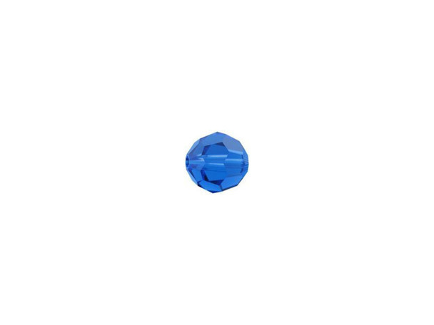 Displaying a classic round shape and multiple facets, this bead can be added to any project for a burst of sparkle. The simple yet elegant style makes this bead an excellent supply to have on hand, because you can use it nearly anywhere. This small bead features a splash of deep blue color full of ocean beauty.Sold in increments of 12