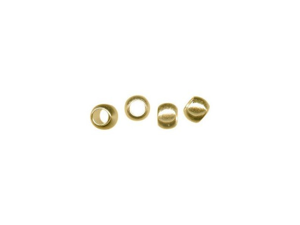 41-256-53-4 Beadalon Gold Plated Crimp Bead, Smooth, Size 3 - Rings &  Things