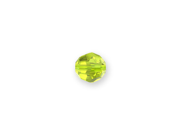 Bring a vibrant display to your style with this PRESTIGE Crystal Components crystal faceted round. Displaying a classic round shape and multiple facets, this bead can be added to any project for a burst of sparkle. The simple yet elegant style makes this bead an excellent supply to have on hand, because you can use it nearly anywhere. This bead is versatile in size, so use it in necklaces, bracelets, and earrings. It displays a citrus green color.Sold in increments of 12