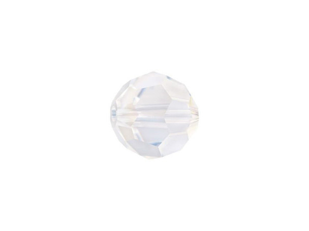 Displaying a classic round shape and multiple facets, this bead can be added to any project for a burst of sparkle. The simple yet elegant style makes this bead an excellent supply to have on hand, because you can use it nearly anywhere. This eye-catching bead features a silvery white color with brilliant streaks of sparkle.Sold in increments of 6